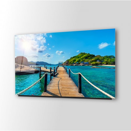 Tatil Köyü Cam Tablo