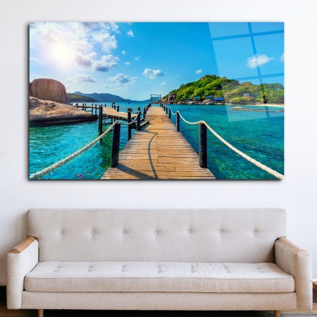Tatil Köyü Cam Tablo