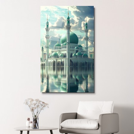 Turkuaz Cami Cam Tablo