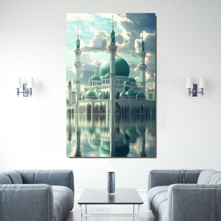 Turkuaz Cami Cam Tablo