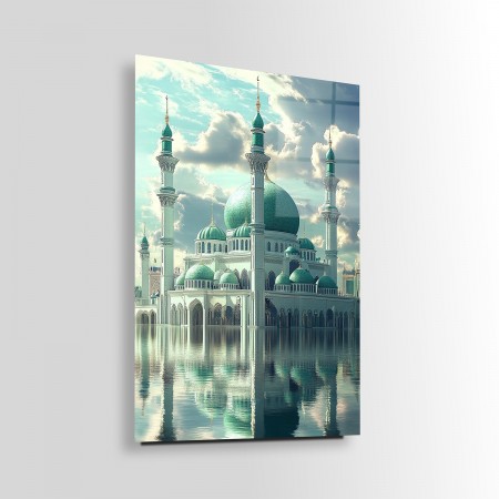 Turkuaz Cami Cam Tablo