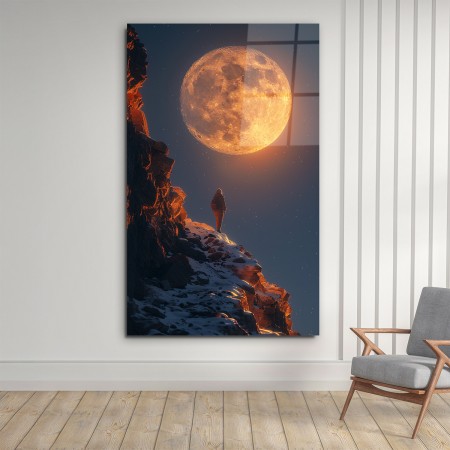 Uçurum Kıyısı Manzara Cam Tablo
