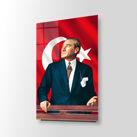 Ulu Önder Mustafa Kemal Atatürk Cam Tablo