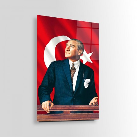 Ulu Önder Mustafa Kemal Atatürk Cam Tablo