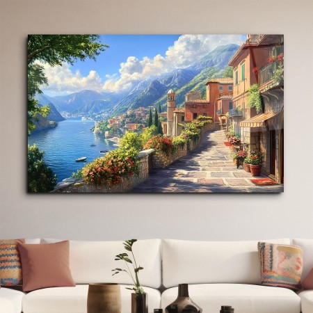 Yol Manzarası Cam Tablo